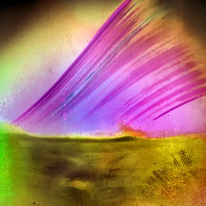 Pink gelbes Bild von einer Langschaft