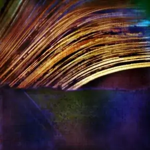 No_8981 3 Jahre in einem Bild. Die Sonnenspuren verdecken den ganzen Himmel mit einem goldenem Schleier.