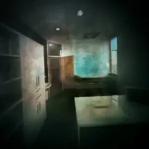 Ein Camera Obscura Bild Großformat zeigt ein Praxiszimmer